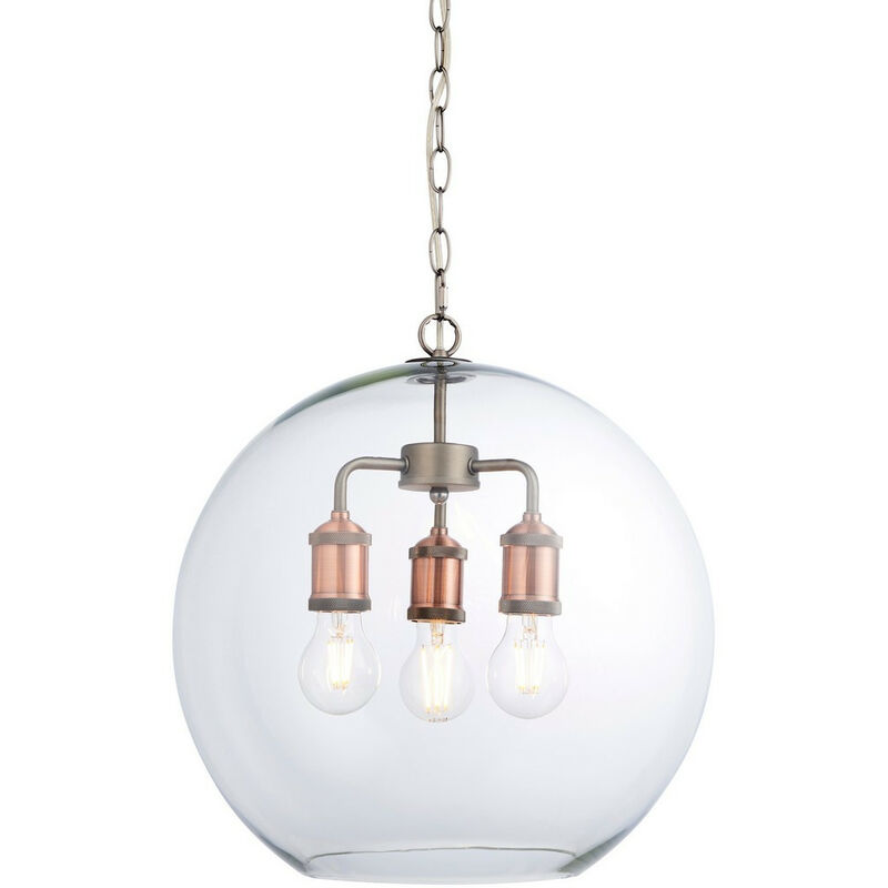 Endon Hal Linterna colgante de estilo industrial, estaño envejecido y cobre con pantalla de vidrio abovedado
Endon Hal Linterna colgante de estilo industrial, estaño envejecido y cobre con pantalla de vidrio abovedado