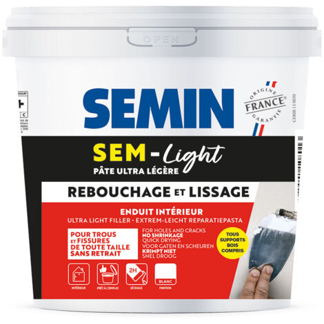 Enduit De Rebouchage Et Lissage Sem Light Semin L Pr T L Emploi