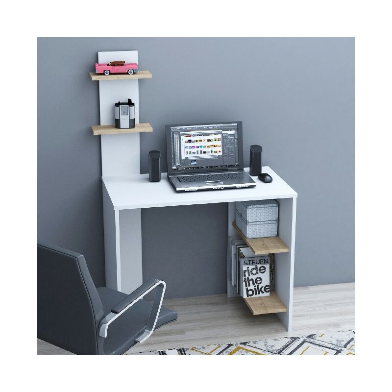 Homemania - Eren Escritorio con estantes - de la sala de estar, dormitorio, estudio, oficina - Blanco, Roble en Madera, 91 x 50 x 140 cm
Homemania - Eren Escritorio con estantes - de la sala de estar, dormitorio, estudio, oficina - Blanco, Roble en Madera, 91 x 50 x 140 cm