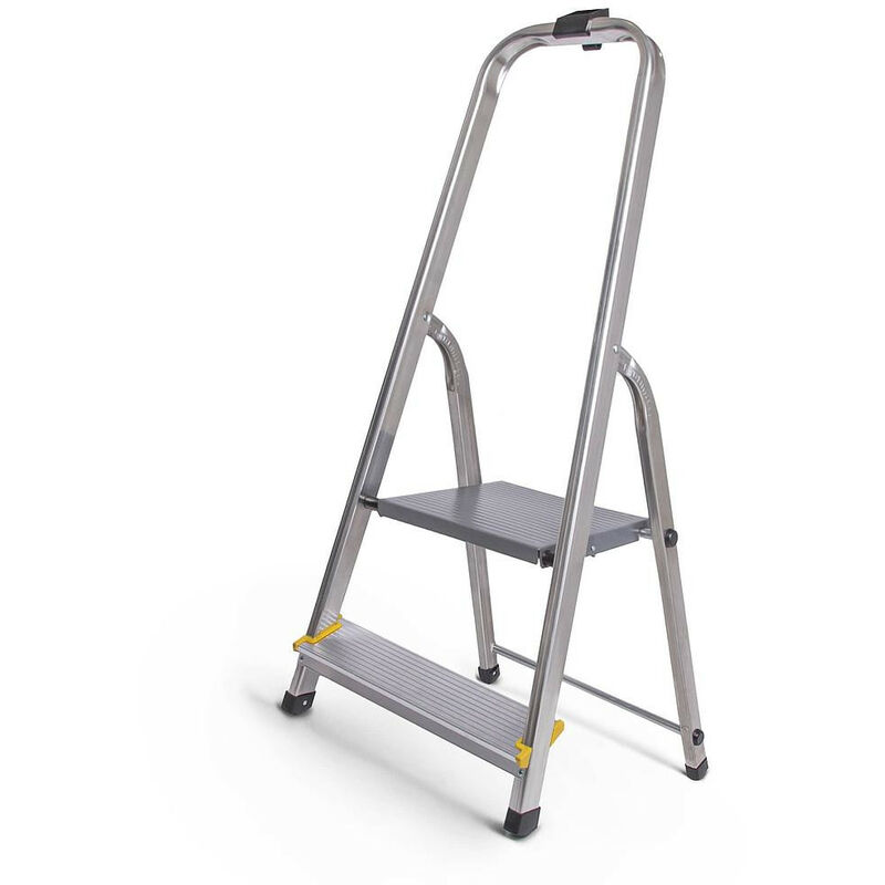 Escalera de 2 peldaños aluminio, ligera y plegable, pies antideslizantes, carga máxima 150 kg - Hoström
Escalera de 2 peldaños aluminio, ligera y plegable, pies antideslizantes, carga máxima 150 kg - Hoström