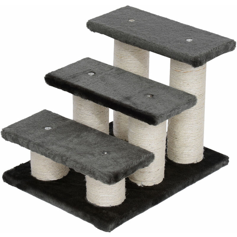 Pawhut - Escalera de 3 Peldaños para Mascotas con Poste Rascador Cubierta 45x35x34 Gris - Gris
Pawhut - Escalera de 3 Peldaños para Mascotas con Poste Rascador Cubierta 45x35x34 Gris - Gris