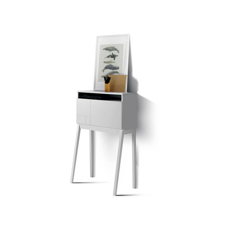 Escritorio BRISTOL en melamina blanca con puerta abatible y patas de haya blanco. - Blanco
Escritorio BRISTOL en melamina blanca con puerta abatible y patas de haya blanco. - Blanco