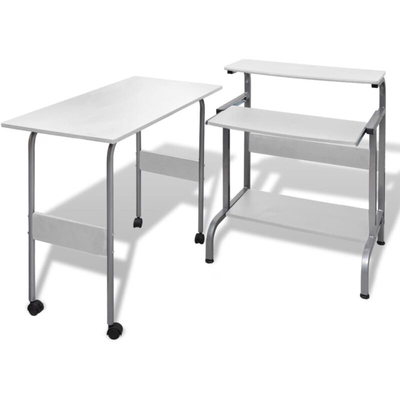 Escritorio de Ordenador de 2 Piezas Bandeja Extraíble Mesa Estudio Oficina Blanco - Blanco - Vidaxl
Escritorio de Ordenador de 2 Piezas Bandeja Extraíble Mesa Estudio Oficina Blanco - Blanco - Vidaxl