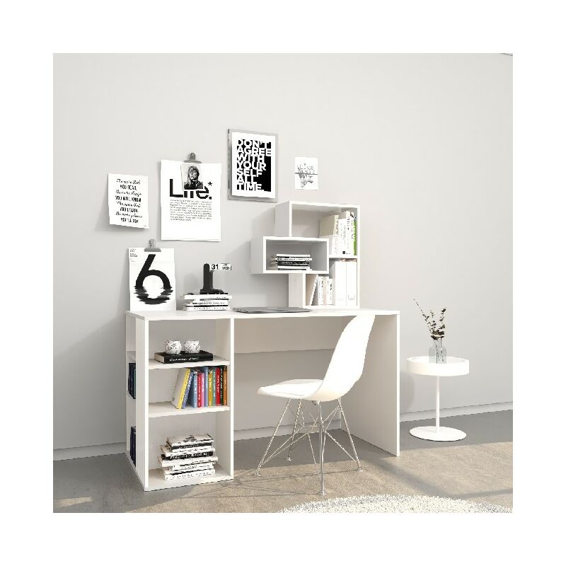 Homemania - Escritorio Ermes - con estanteria integrada, estantes - estudio, dormitorio - Blanco en Madera, 130 x 60 x 75 cm
Homemania - Escritorio Ermes - con estanteria integrada, estantes - estudio, dormitorio - Blanco en Madera, 130 x 60 x 75 cm