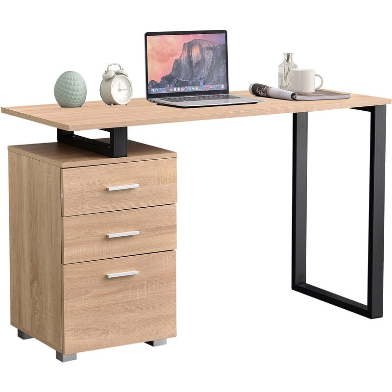 Escritorio Stockton de madera con cajonera Natural 
Escritorio Stockton de madera con cajonera Natural