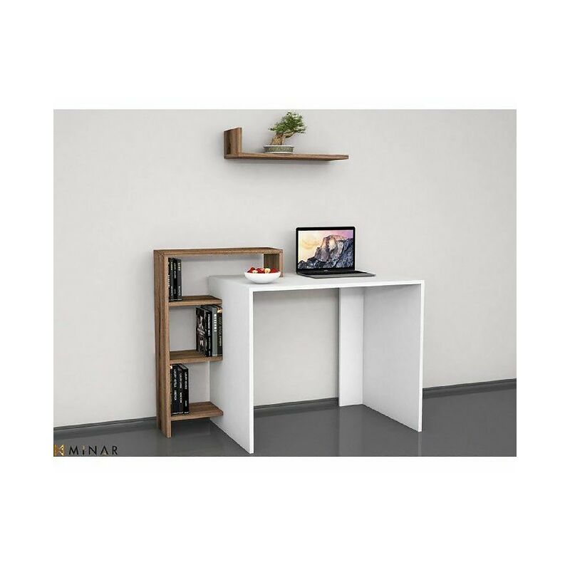 Homemania - Escritorio Swan - Ahorro de espacio - con estantes, repisas - Oficina, Estudio, Dormitorio - Blanco, Roble en Aglomerado de melamina,
Homemania - Escritorio Swan - Ahorro de espacio - con estantes, repisas - Oficina, Estudio, Dormitorio - Blanco, Roble en Aglomerado de melamina,