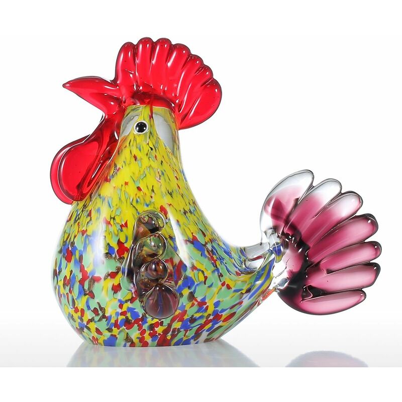 Escultura de cristal multicolor del gallo de Tooarts, ornamento animal de la decoracion casera
Escultura de cristal multicolor del gallo de Tooarts, ornamento animal de la decoracion casera