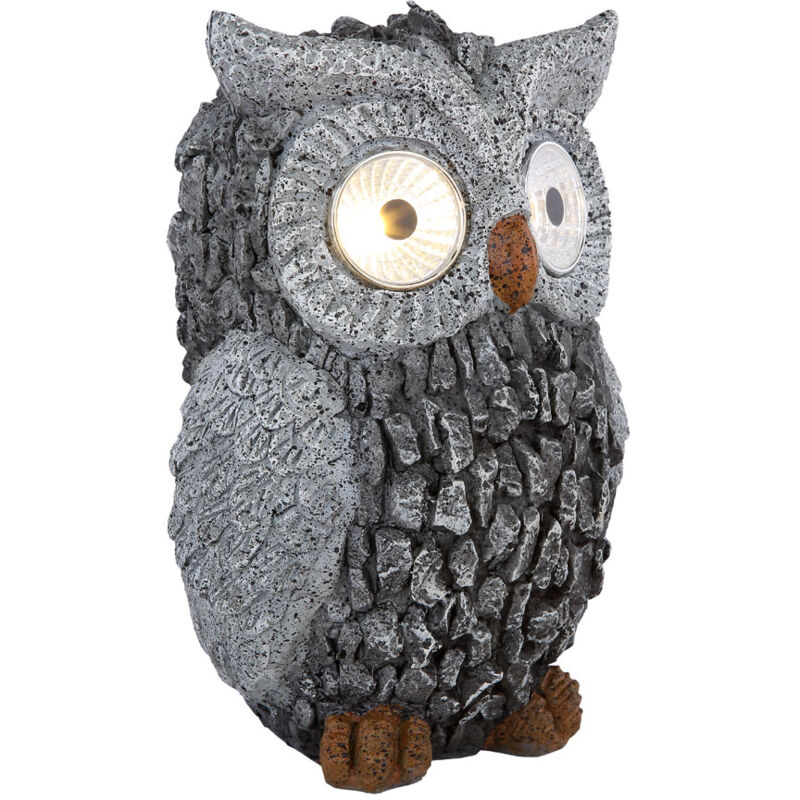 Escultura de jardín de búho solar para decoración exterior de jardín figura escultura gris batería, plástico, 2x LED 3000K, L x An x Al
Escultura de jardín de búho solar para decoración exterior de jardín figura escultura gris batería, plástico, 2x LED 3000K, L x An x Al