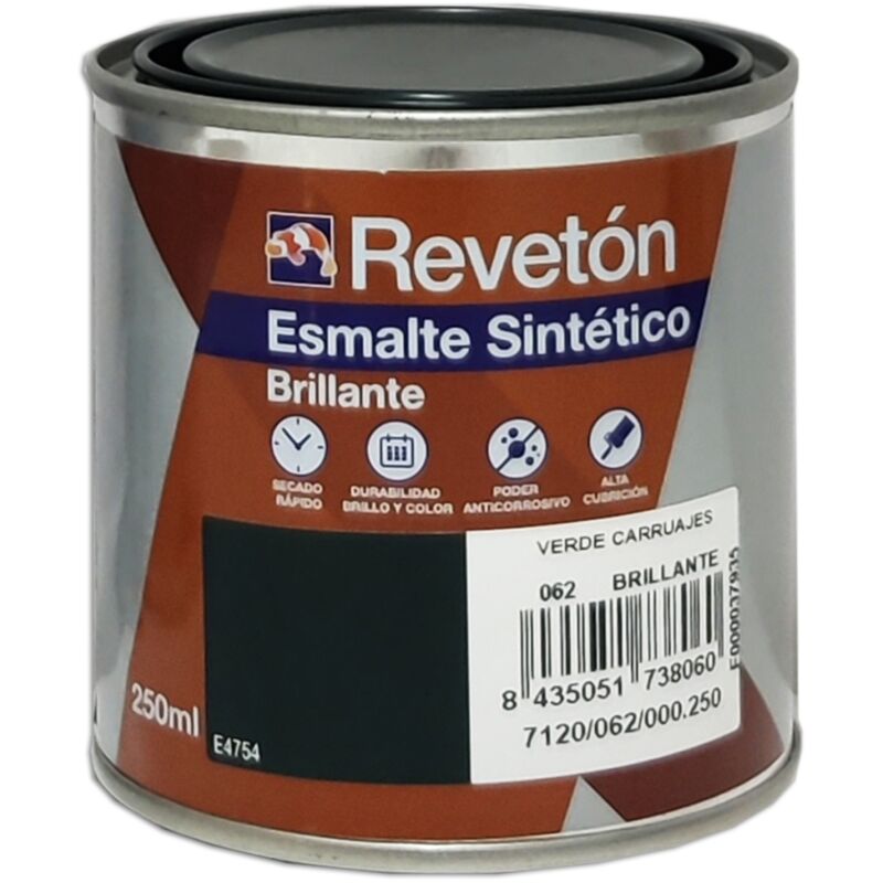 ESMALTE BRILLANTE REVETON 250 ML | COLOR: Verde Carruajes 062 - Verde Carruajes 062
ESMALTE BRILLANTE REVETON 250 ML | COLOR: Verde Carruajes 062 - Verde Carruajes 062