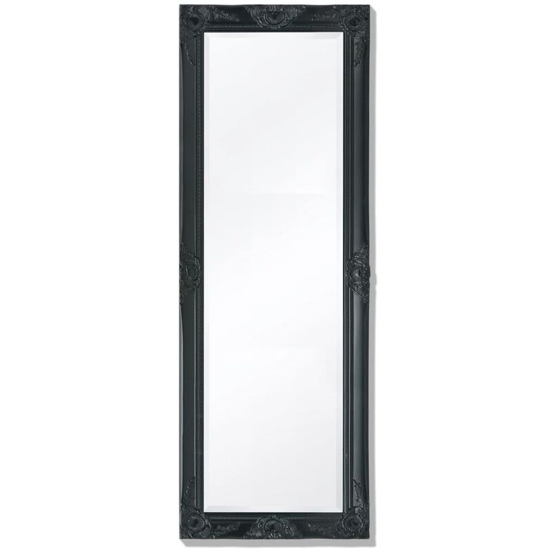 Espejo de pared estilo barroco 140x50 cm negro