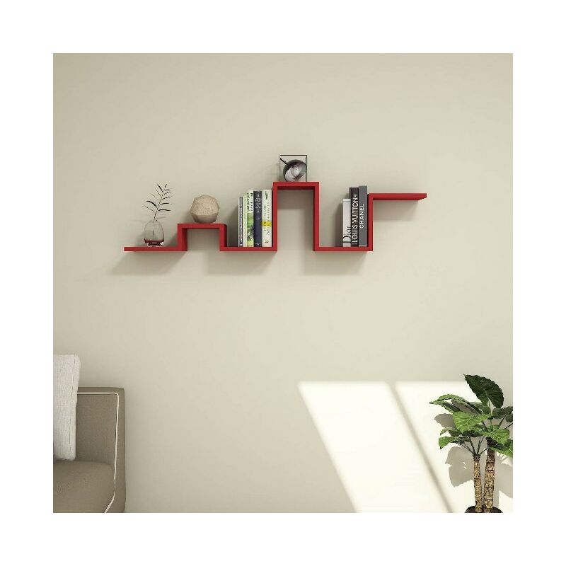 Estante Bumpy - Flotante, de Pared, para Libros para Salon, Oficina - Rojo, in Aglomerado Melaminico, PVC, 131x22x30 cm
Estante Bumpy - Flotante, de Pared, para Libros para Salon, Oficina - Rojo, in Aglomerado Melaminico, PVC, 131x22x30 cm