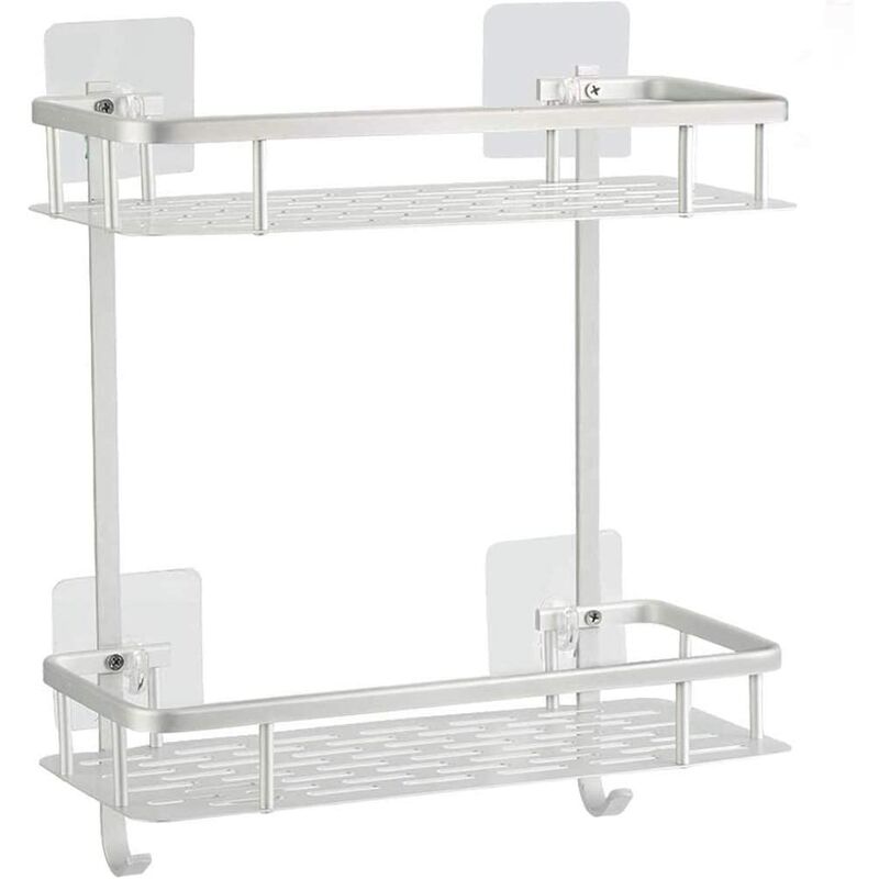 Estante de ducha Estante de baño sin taladrar Almacenamiento de almacenamiento de aluminio inoxidable 2 estantes para champú y jabón
Estante de ducha Estante de baño sin taladrar Almacenamiento de almacenamiento de aluminio inoxidable 2 estantes para champú y jabón