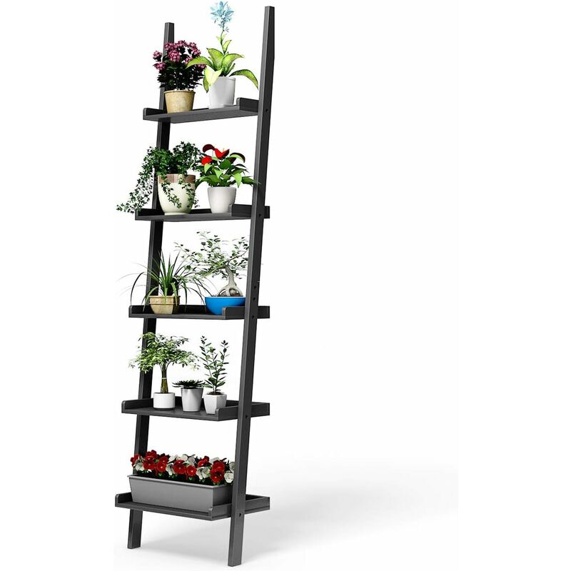 Costway - Estante de Escalera con 5 Capas Madera Estante de Pared para Planta Flores Librería Negro
Costway - Estante de Escalera con 5 Capas Madera Estante de Pared para Planta Flores Librería Negro