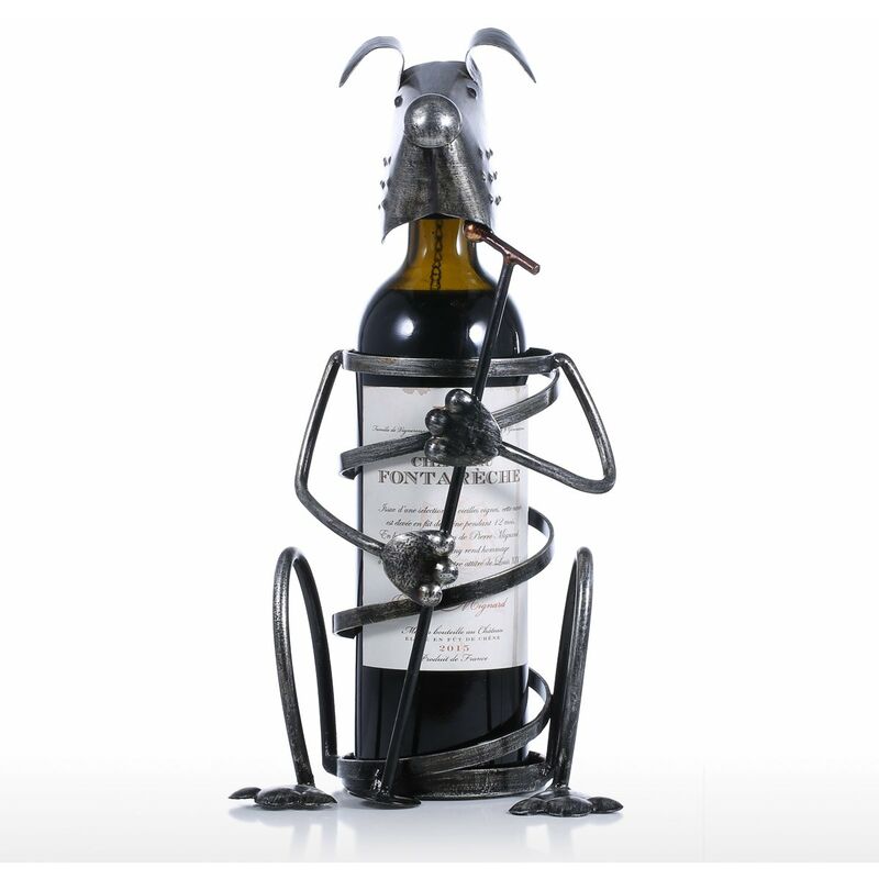 Tooarts - Estante del vino del perrito, estante creativo del vino de la estatuilla animal del hierro, artesania practica del ornamento,con microfono
Tooarts - Estante del vino del perrito, estante creativo del vino de la estatuilla animal del hierro, artesania practica del ornamento,con microfono