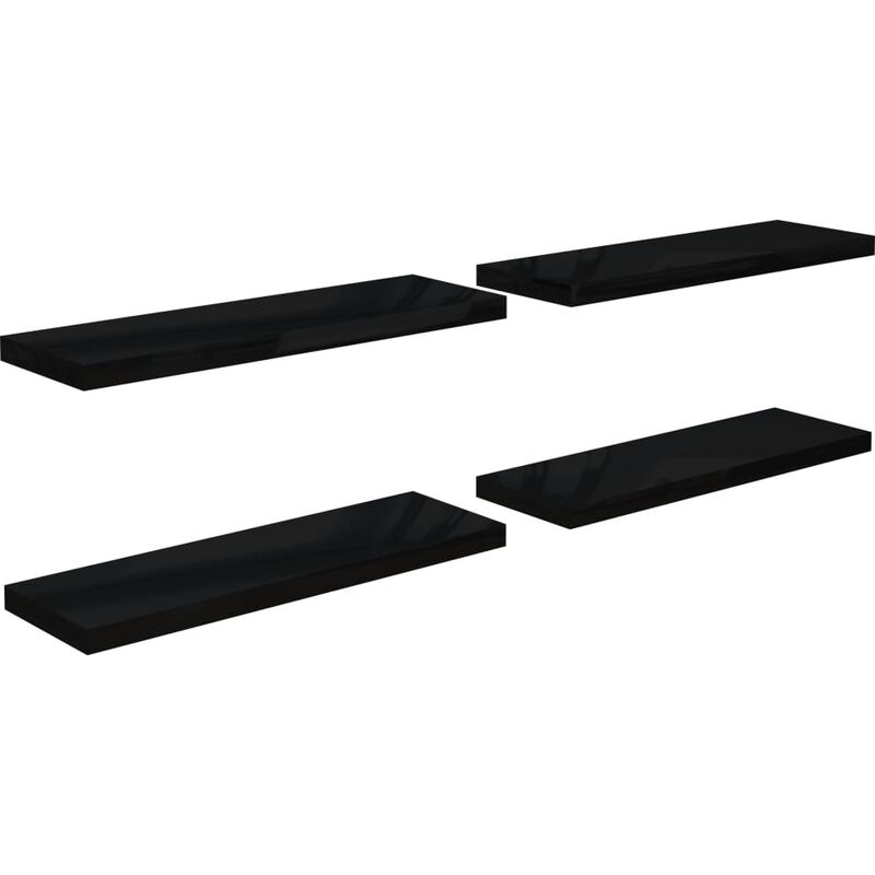 vidaXL Estante Flotante de Pared MDF 4 Unidades Negro Brillo 80x23,5x3,8 cm - Negro
vidaXL Estante Flotante de Pared MDF 4 Unidades Negro Brillo 80x23,5x3,8 cm - Negro