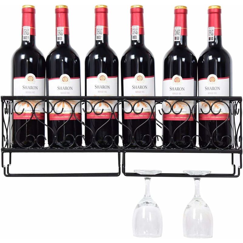 Estante para Vinos de Pared Soporte para Botellas de Vino Metal Copa de Vino Colgante
Estante para Vinos de Pared Soporte para Botellas de Vino Metal Copa de Vino Colgante