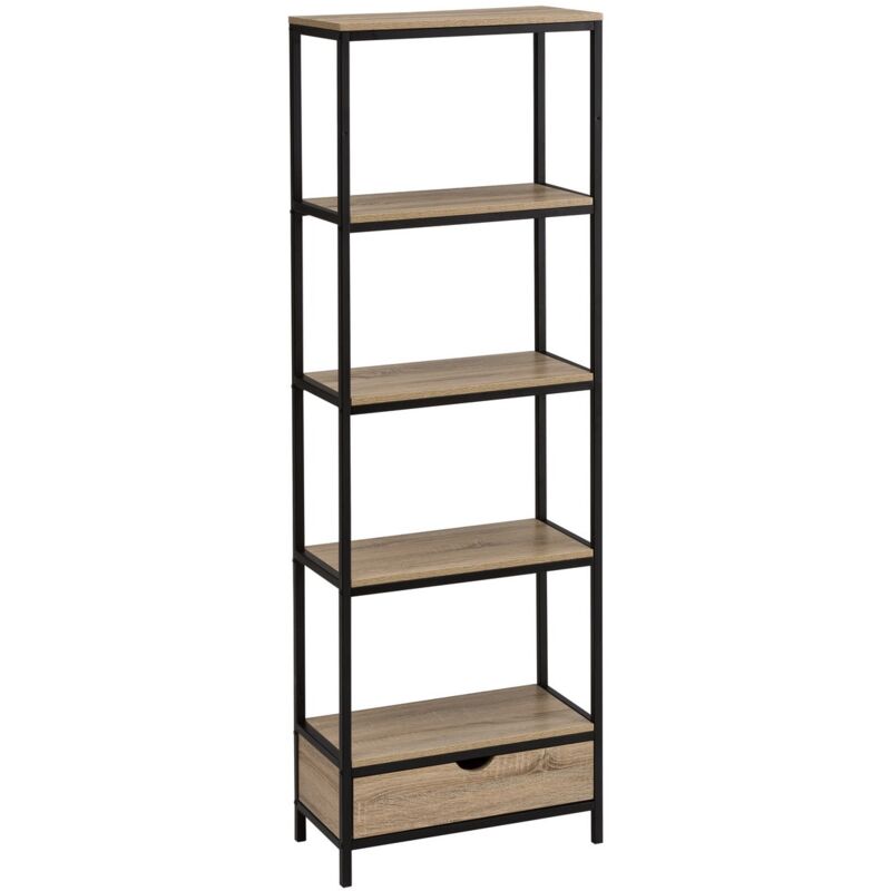 Lolahome - Estantería con 1 cajón y 4 baldas de acero negra moderna de180x30x60 cm
Lolahome - Estantería con 1 cajón y 4 baldas de acero negra moderna de180x30x60 cm