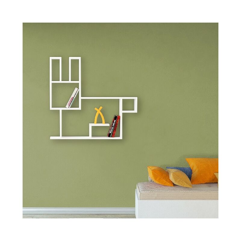Estanteria Rabbit - Estante de almacenamiento, Libros - Pared, Salon, Dormitorio - Blanco en Aglomerado de melamina, 97 x 22 x 91 cm
Estanteria Rabbit - Estante de almacenamiento, Libros - Pared, Salon, Dormitorio - Blanco en Aglomerado de melamina, 97 x 22 x 91 cm