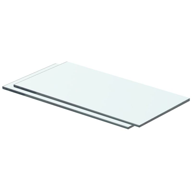 Estantes 2 unidades panel de vidrio transparente 40x15 cm
