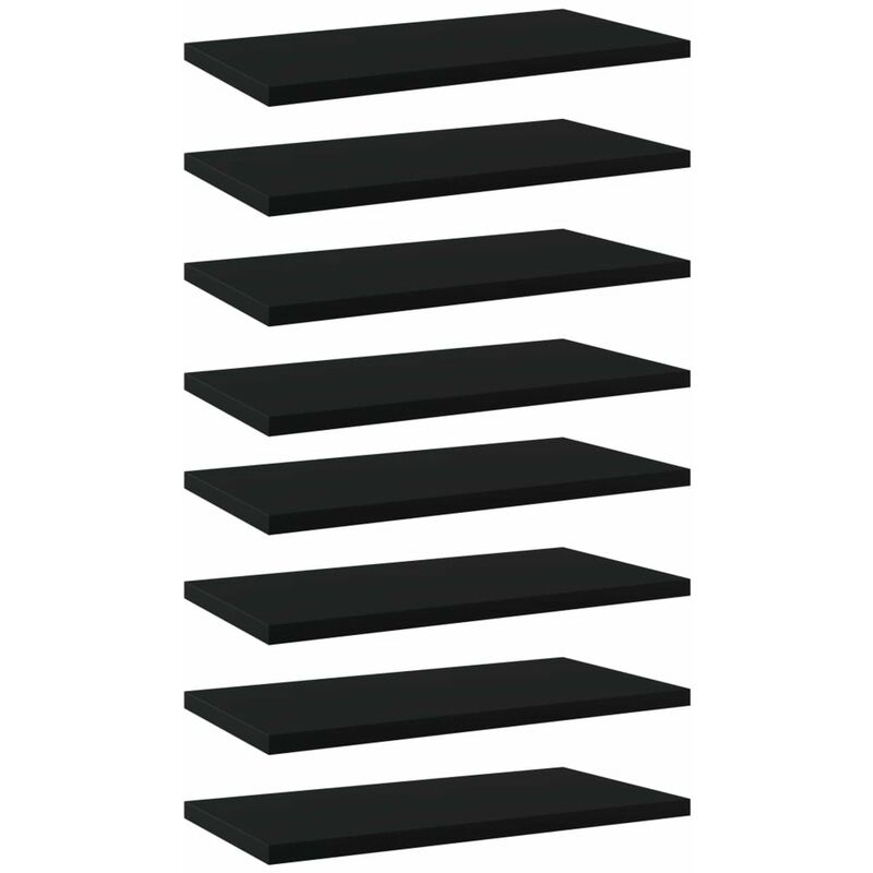 Happyshopping - Estantes para estanteria 8 uds aglomerado negro 40x20x1,5 cm
Happyshopping - Estantes para estanteria 8 uds aglomerado negro 40x20x1,5 cm