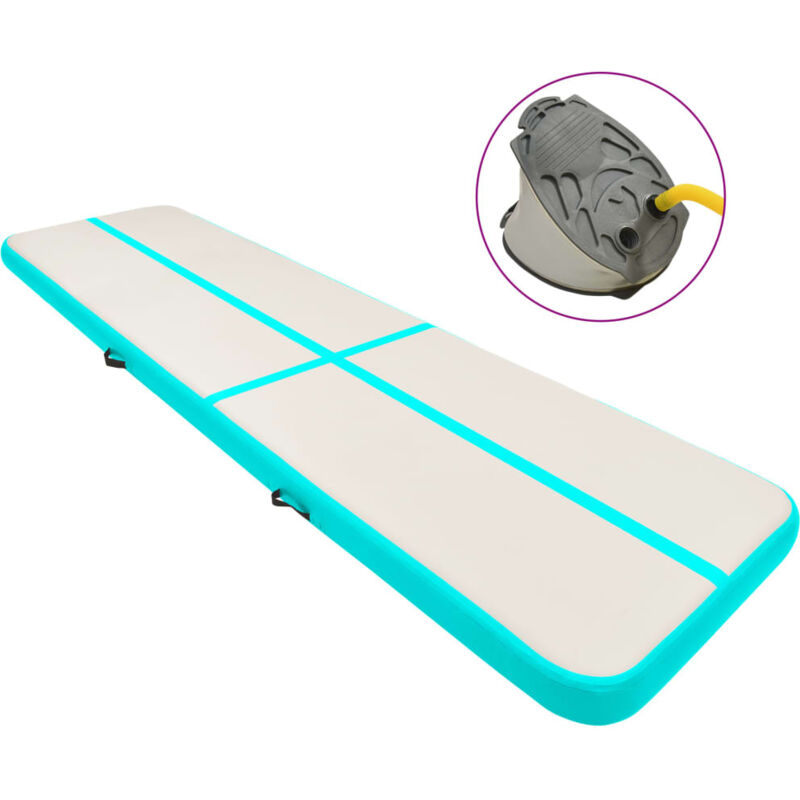 Esterilla inflable de gimnasia y bomba PVC verde 700x100x20 cm - Verde - Vidaxl
Esterilla inflable de gimnasia y bomba PVC verde 700x100x20 cm - Verde - Vidaxl