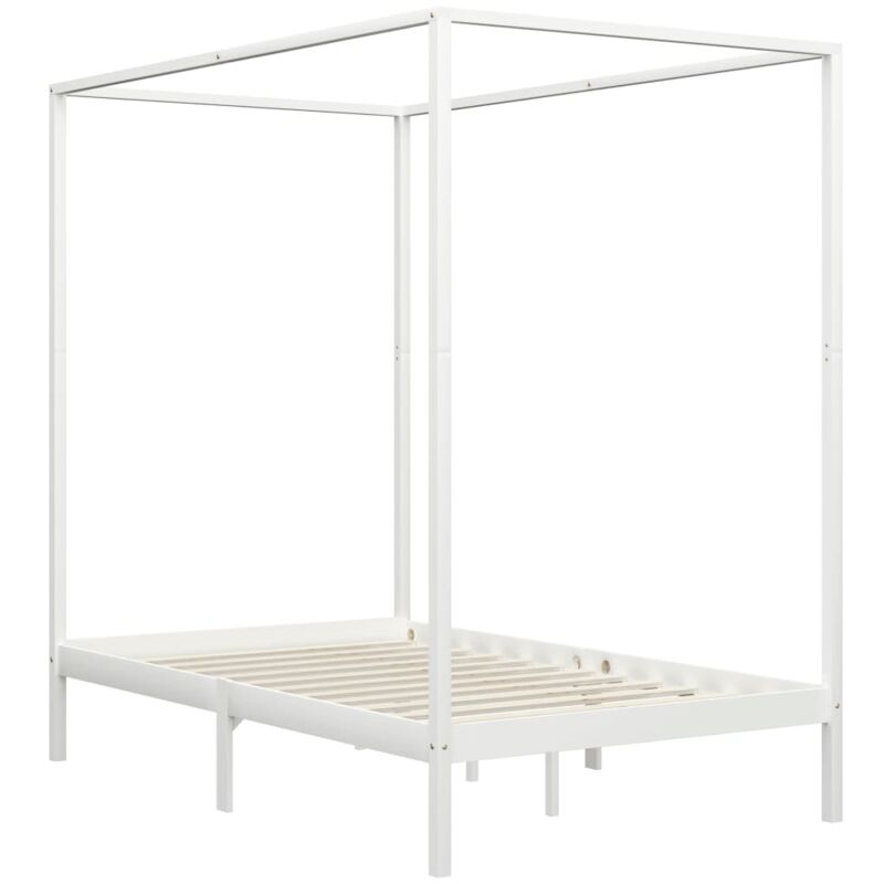 Estructura de Cama con Dosel Madera Maciza de Pino Blanco 140x200 cm - Blanco - Vidaxl
Estructura de Cama con Dosel Madera Maciza de Pino Blanco 140x200 cm - Blanco - Vidaxl