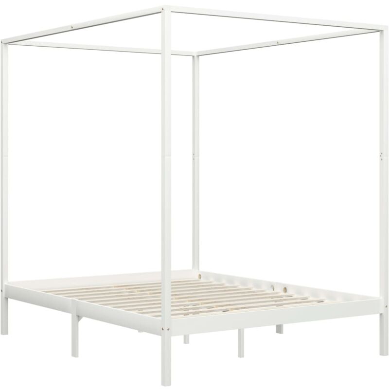 Estructura de Cama con Dosel Madera Maciza de Pino Blanco 160x200 cm - Blanco - Vidaxl
Estructura de Cama con Dosel Madera Maciza de Pino Blanco 160x200 cm - Blanco - Vidaxl