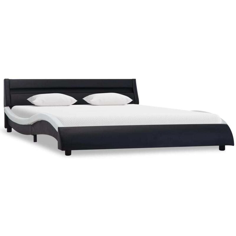 Estructura de Cama con LED Cuero Sintético Negro Blanco 160x200 cm - Negro - Vidaxl
Estructura de Cama con LED Cuero Sintético Negro Blanco 160x200 cm - Negro - Vidaxl