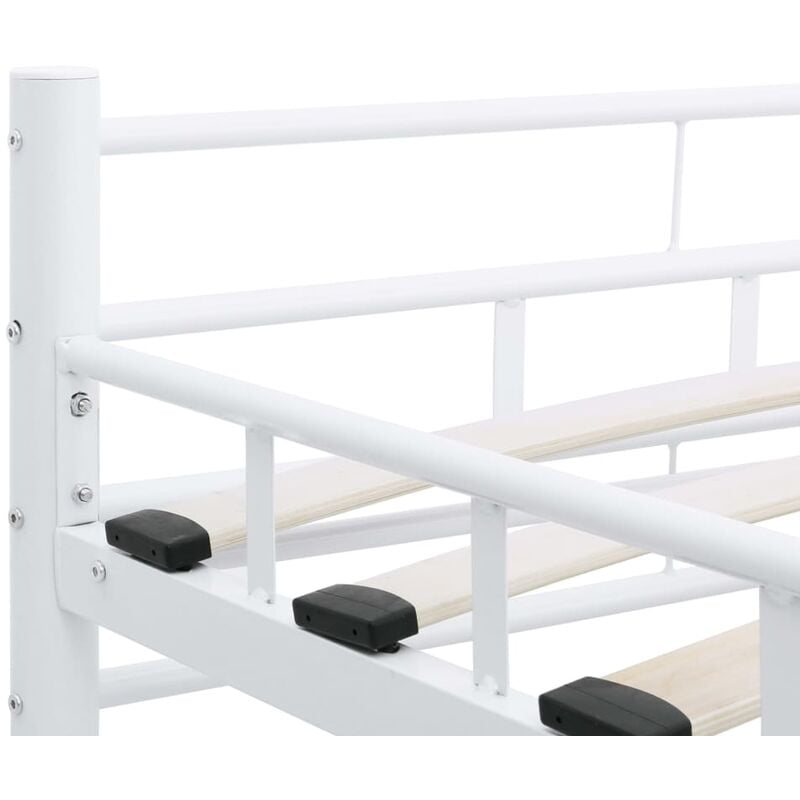 Estructura de cama de metal blanca 160x200 cm
