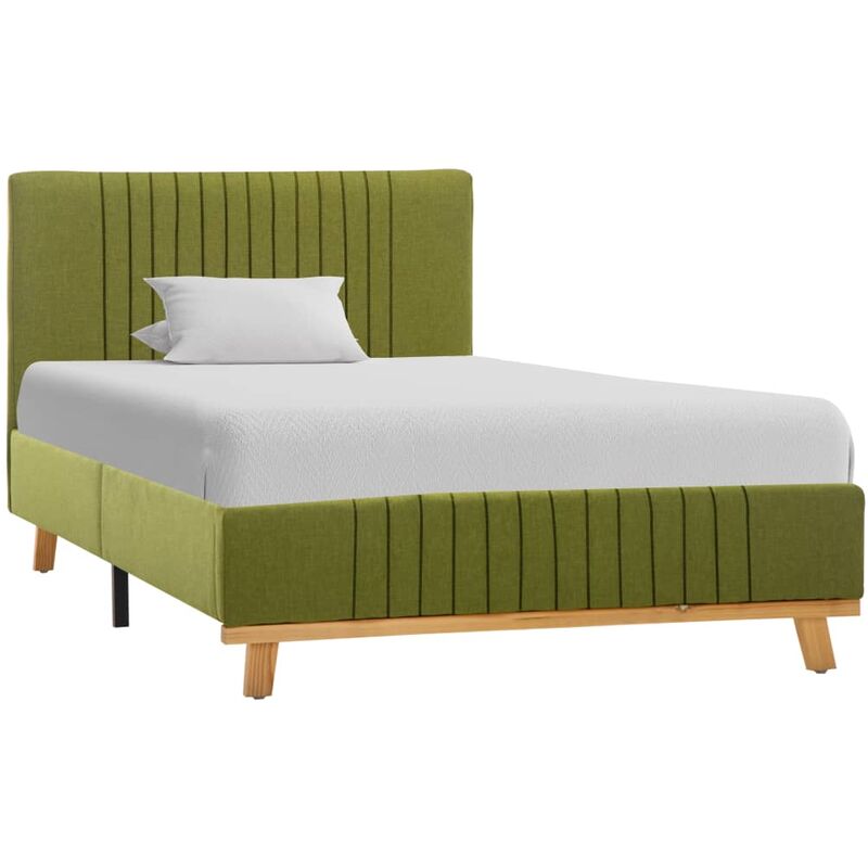 Estructura de Cama de Tela Verde 100x200 cm - Verde - Vidaxl