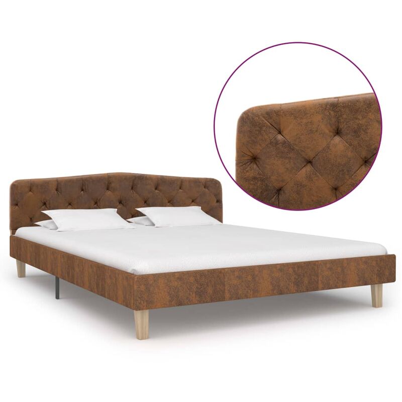 Estructura de Cama de Piel de Ante Artificial Marrón 140x200 cm - Marrón - Vidaxl
Estructura de Cama de Piel de Ante Artificial Marrón 140x200 cm - Marrón - Vidaxl