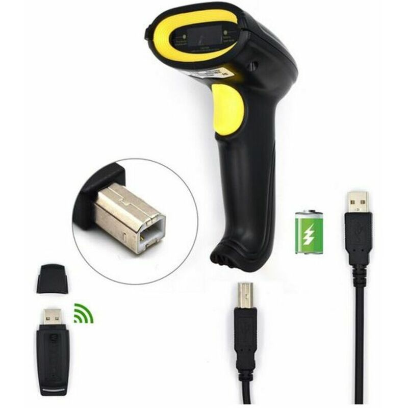 Lector Código de Barras con Soporte EW3430 LED USB Negro - Ewent 
Lector Código de Barras con Soporte EW3430 LED USB Negro - Ewent