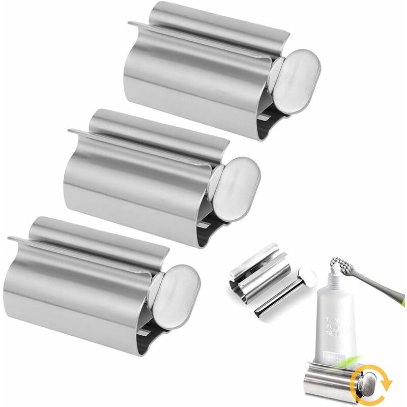 Exprimidor de pasta de dientes de 3 piezas exprimidor de tubo de acero inoxidable, soporte para asiento de pasta de dientes, soporte giratorio para
Exprimidor de pasta de dientes de 3 piezas exprimidor de tubo de acero inoxidable, soporte para asiento de pasta de dientes, soporte giratorio para