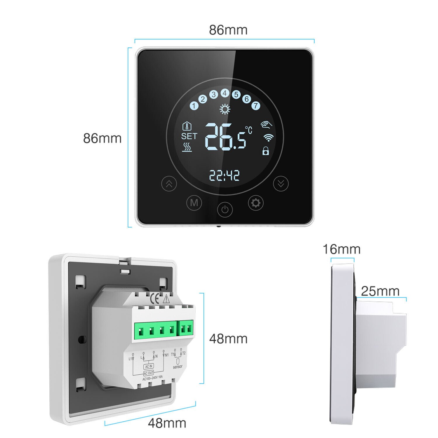 SWAREY WiFi Smart Thermostat Kesselthermostate Thermostat