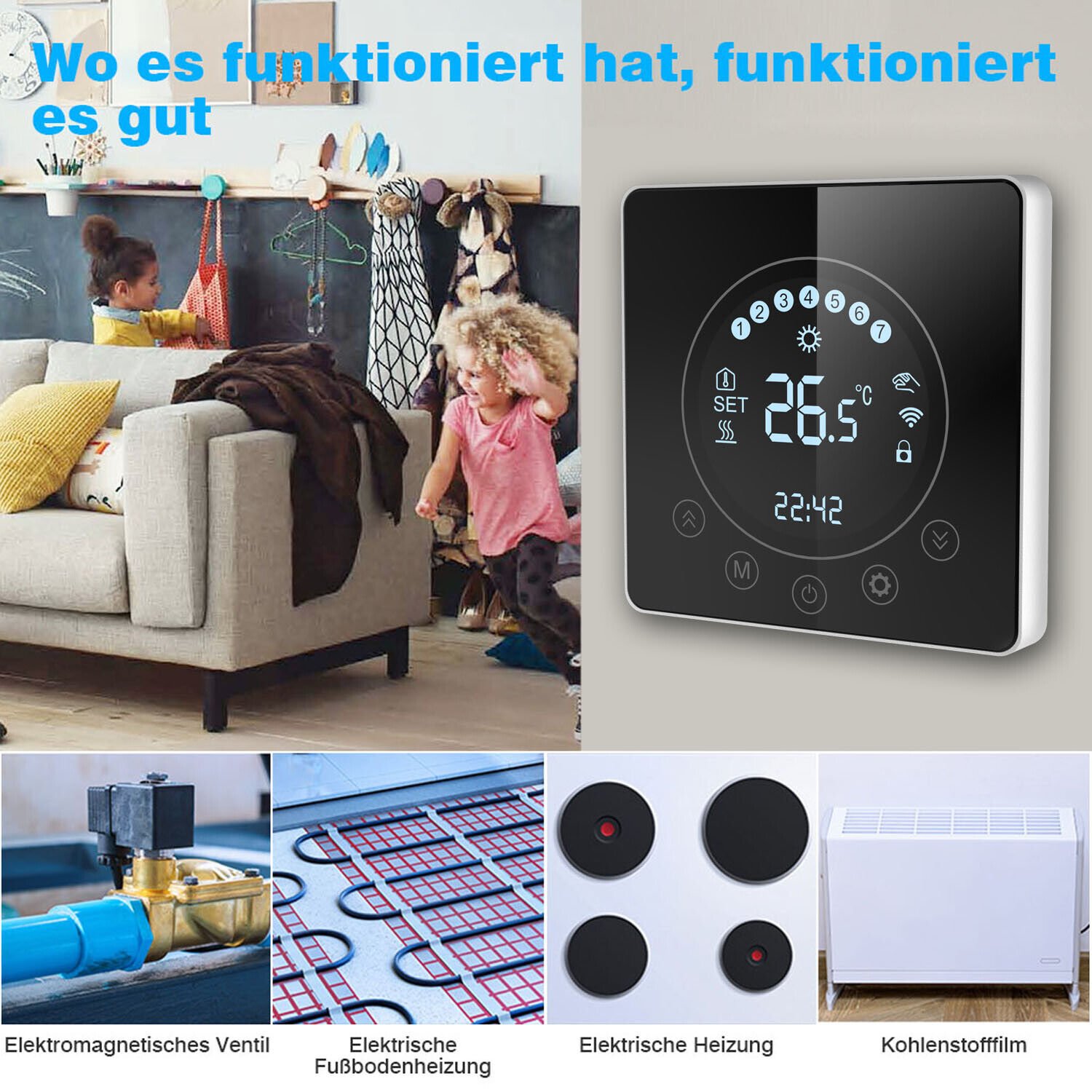 SWAREY WiFi Smart Thermostat Kesselthermostate Thermostat