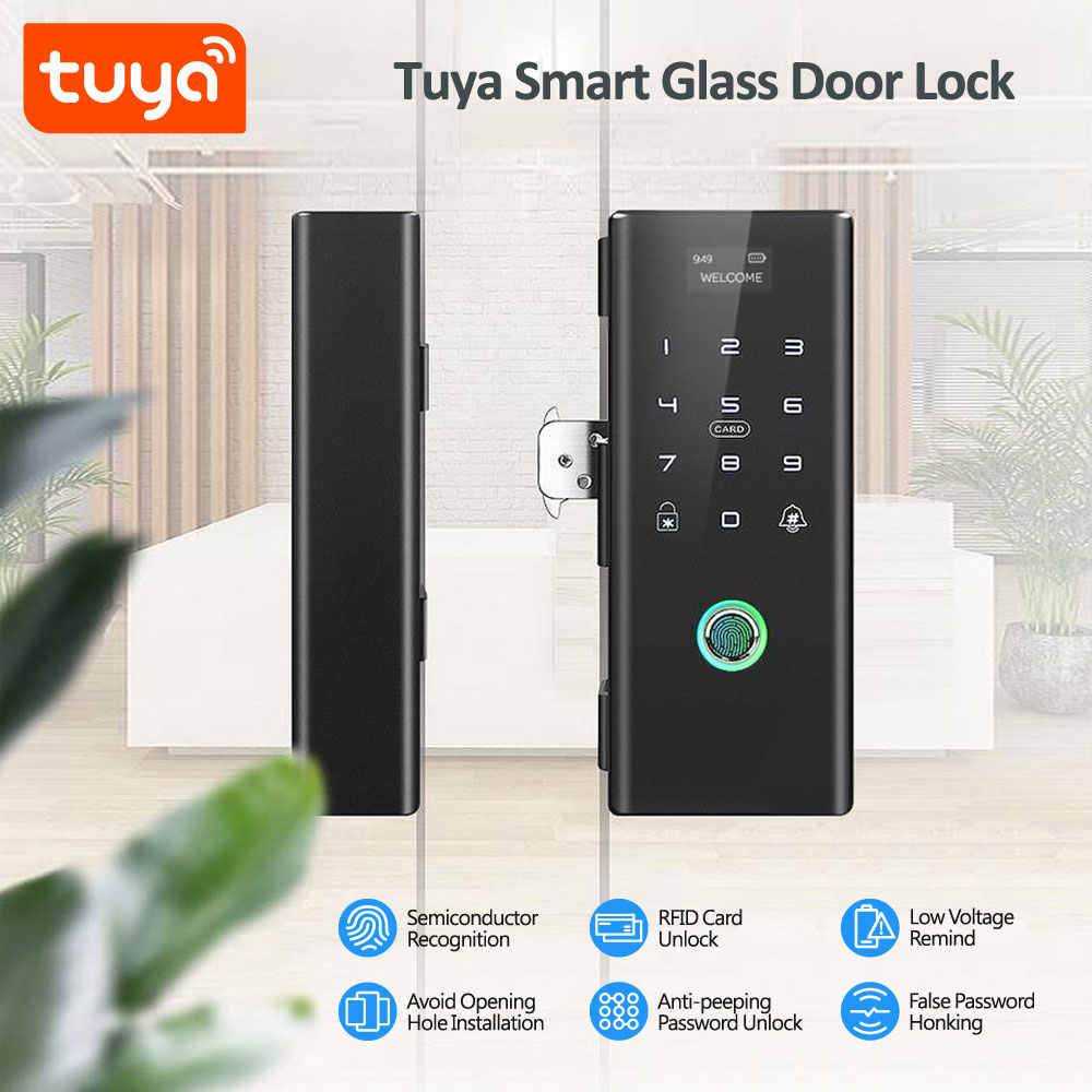 Tuya Serratura Con Impronta Digitale Per Porte In Vetro Smart WiFi