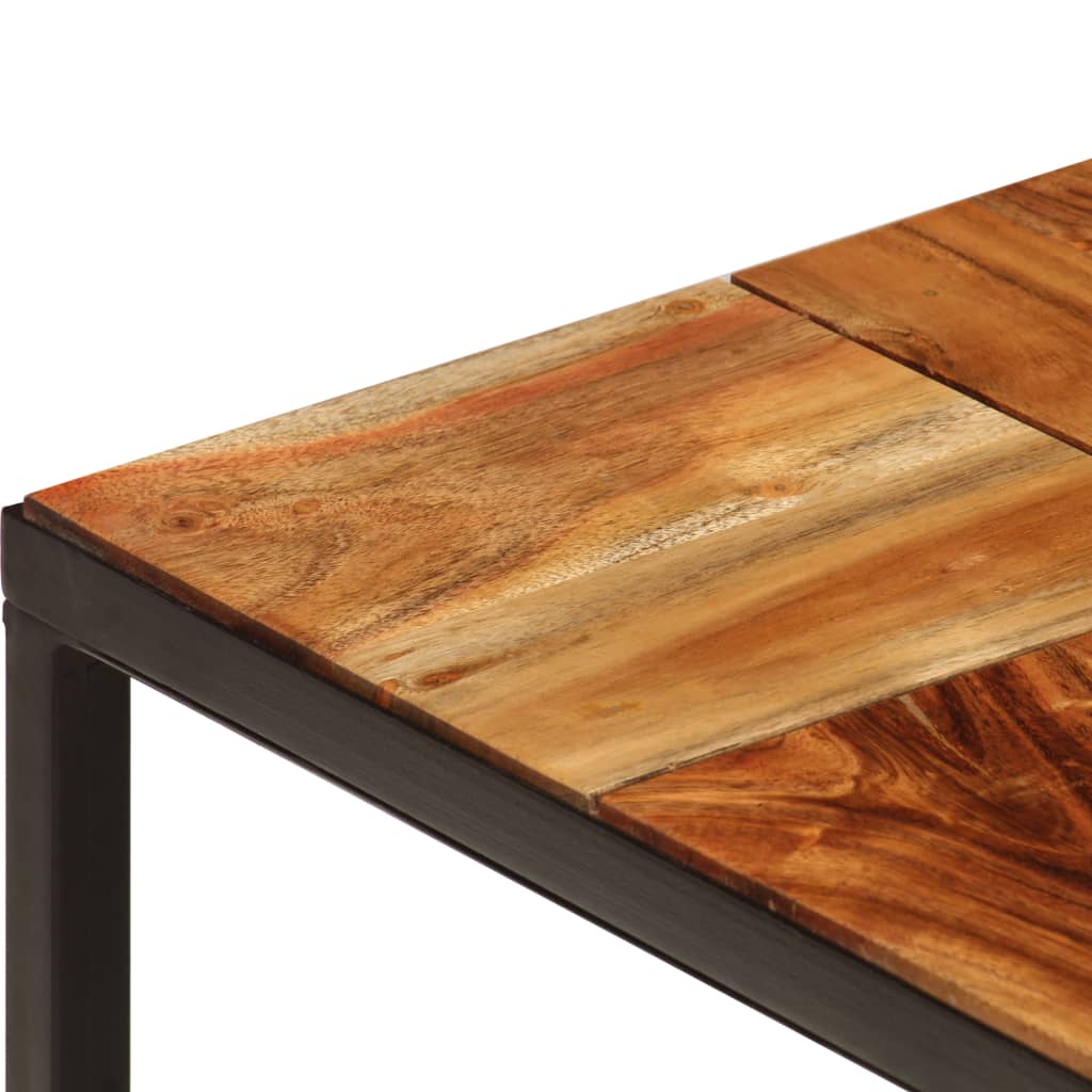 Mesa de centro 110x60x40 cm madera maciza de acacia y acero vidaXL Marrón