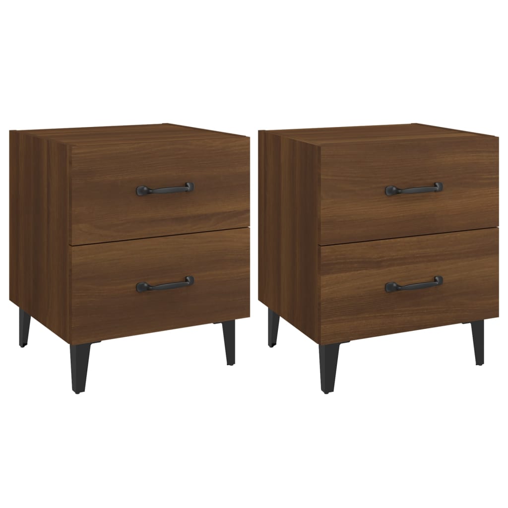 Er Set Nachttische Nachtschr Nke Sideboards Braun Eichen Optik