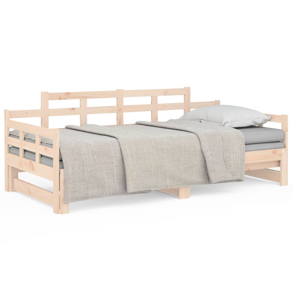 Tagesbett Ausziehbar Doppelbett Bett F R Schlafzimmer Massivholz Kiefer