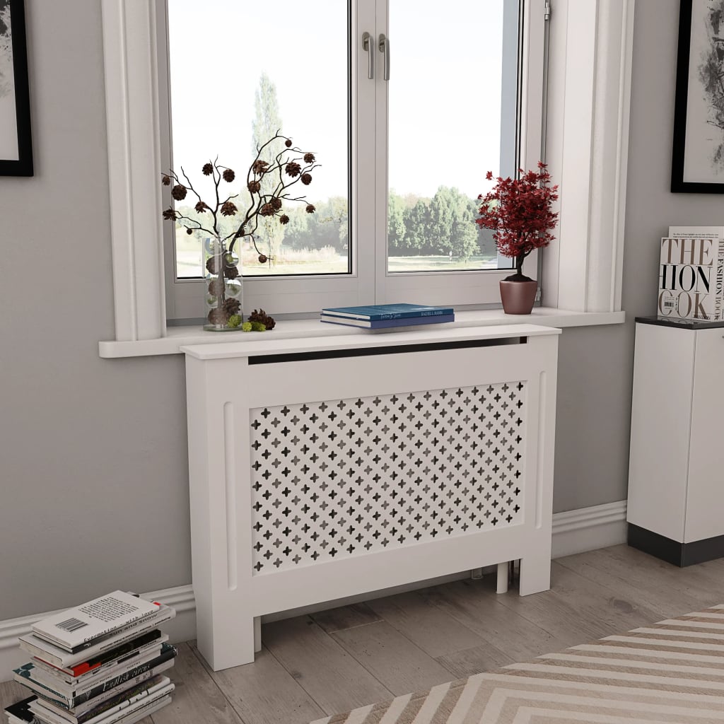 Cache Radiateur Blanc X X Cm Mdf