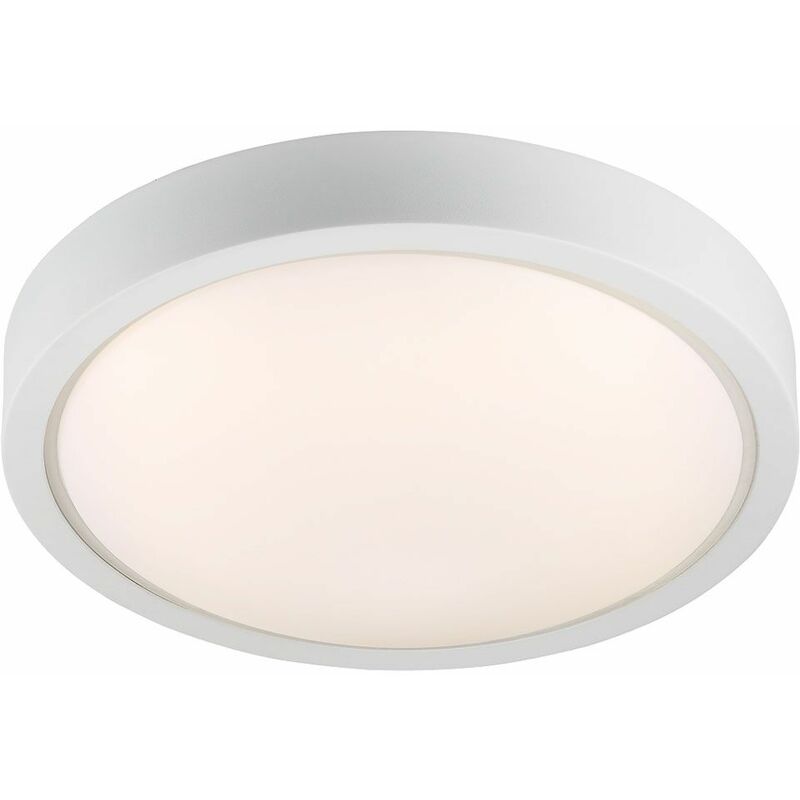 Plafoniera Plafoniera Rotonda In Metallo Bianco Ip44 1X Led 960 Lumen