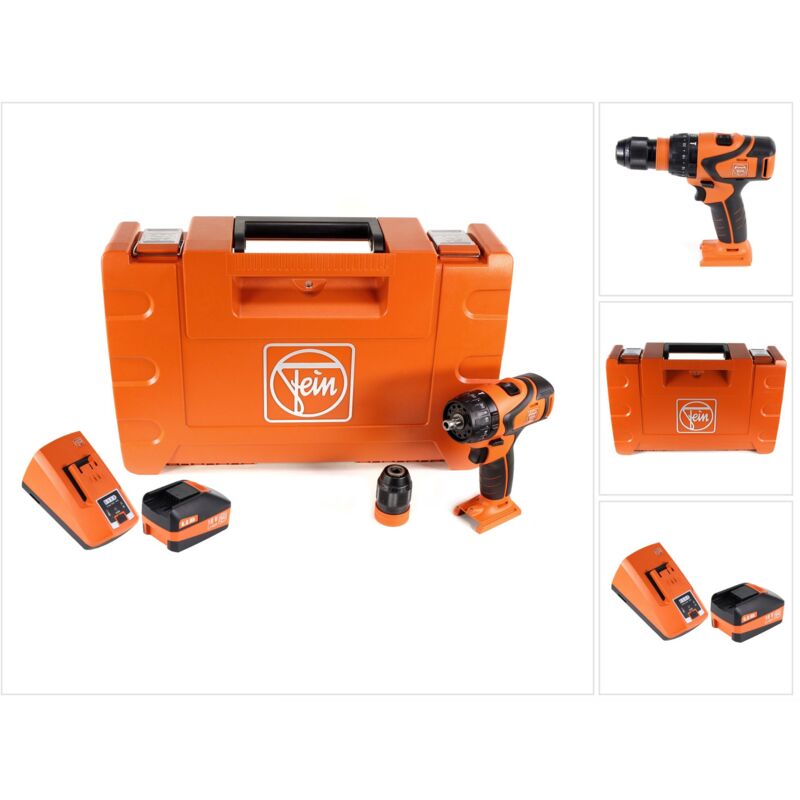 FEIN ASB 18 Q Select Taladro atornillador percutor a batería 18V / 2 velocidades + Maletín de transporte + 1x Batería 6,0 Ah + Cargador ALG 80
FEIN ASB 18 Q Select Taladro atornillador percutor a batería 18V / 2 velocidades + Maletín de transporte + 1x Batería 6,0 Ah + Cargador ALG 80