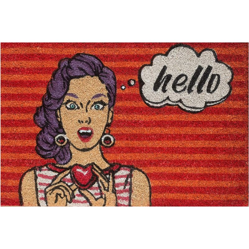 Felea al aire libre de coco con base de PVC pintada a mano que representa 60x40x2 cm. Fácil de limpiar y ultra resistente pop art hola.
Felea al aire libre de coco con base de PVC pintada a mano que representa 60x40x2 cm. Fácil de limpiar y ultra resistente pop art hola.