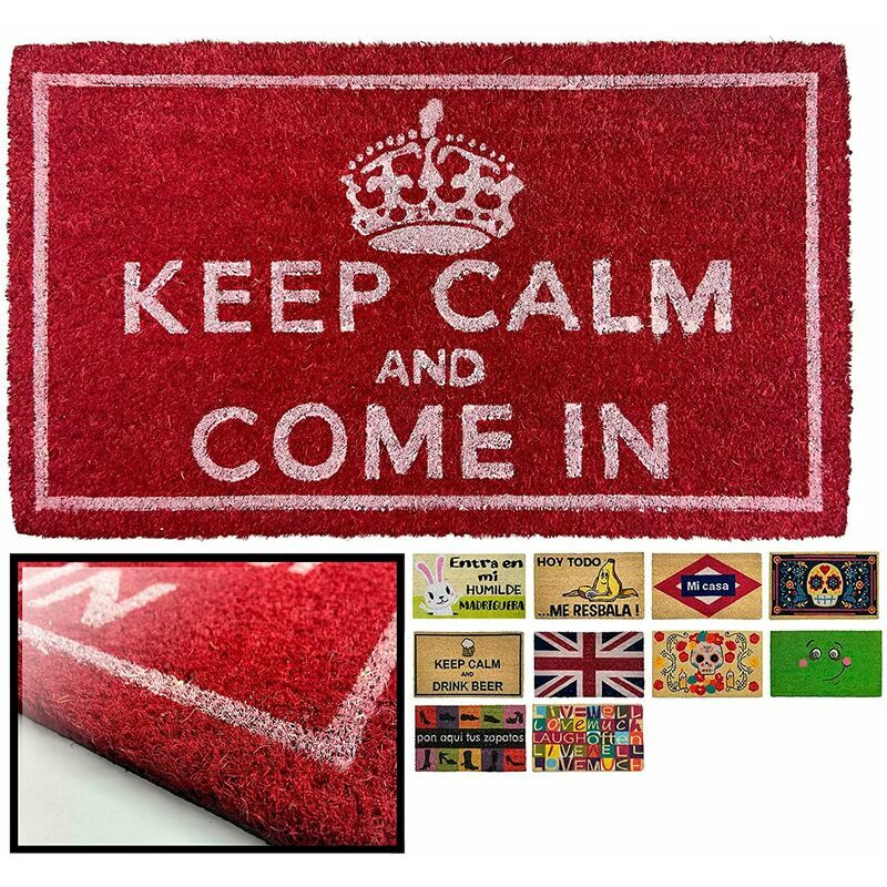 Luca Home - FELPUDO COCO NATURAL KEEP CALM 40X70CM ENTRADA CASA, FELPUDO DIVERTIDO Y GRACIOSO, FELPUDO DE COCO ANTIDESLIZANTE PARA INTERIOR O EXTERIOR
Luca Home - FELPUDO COCO NATURAL KEEP CALM 40X70CM ENTRADA CASA, FELPUDO DIVERTIDO Y GRACIOSO, FELPUDO DE COCO ANTIDESLIZANTE PARA INTERIOR O EXTERIOR