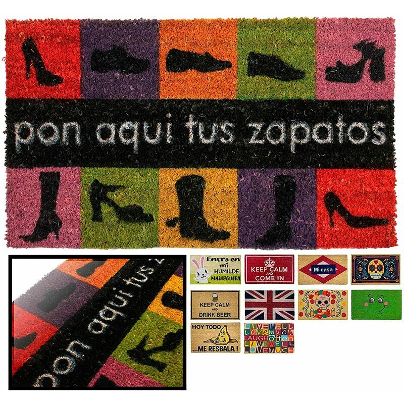 Felpudo Coco Natural Pon Zapatos 40X70Cm Entrada Casa, Felpudo Divertido Y Gracioso, Felpudo De Coco Antideslizante Para Interior O Exterior
Felpudo Coco Natural Pon Zapatos 40X70Cm Entrada Casa, Felpudo Divertido Y Gracioso, Felpudo De Coco Antideslizante Para Interior O Exterior