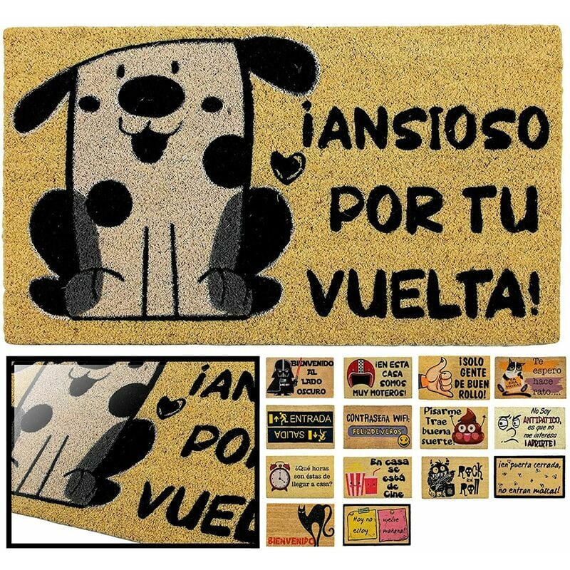 Felpudo Coco Natural Perro Ansioso 40X70Cm Entrada Casa, Felpudo Divertido Y Gracioso, Felpudo De Coco Antideslizante Para Interior O Exterior
Felpudo Coco Natural Perro Ansioso 40X70Cm Entrada Casa, Felpudo Divertido Y Gracioso, Felpudo De Coco Antideslizante Para Interior O Exterior