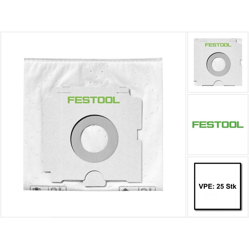 Festool Bolsa filtrante SELFCLEAN SC FIS-CT 36/25 - 25 unidades ( 5x 496186 ) para CT 36
Festool Bolsa filtrante SELFCLEAN SC FIS-CT 36/25 - 25 unidades ( 5x 496186 ) para CT 36
