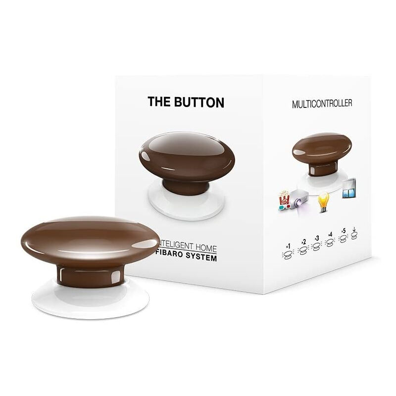 FGPB-101-7 botón para control de sirenas, alarmas y escenas configurables en hogares inteligentes, Color Marrón - Fibaro
FGPB-101-7 botón para control de sirenas, alarmas y escenas configurables en hogares inteligentes, Color Marrón - Fibaro