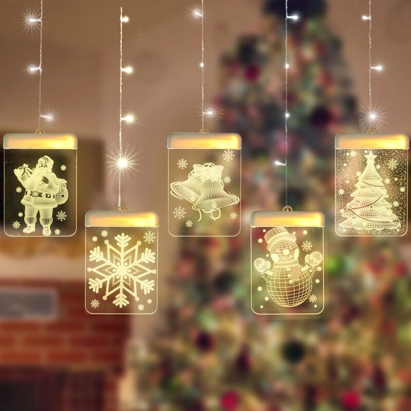 Happyshopping - Fiesta de Navidad LED Cortina Cadena de luces Decoracion 3D Efecto visual Alimentado por USB para la decoracion de la ventana del
Happyshopping - Fiesta de Navidad LED Cortina Cadena de luces Decoracion 3D Efecto visual Alimentado por USB para la decoracion de la ventana del