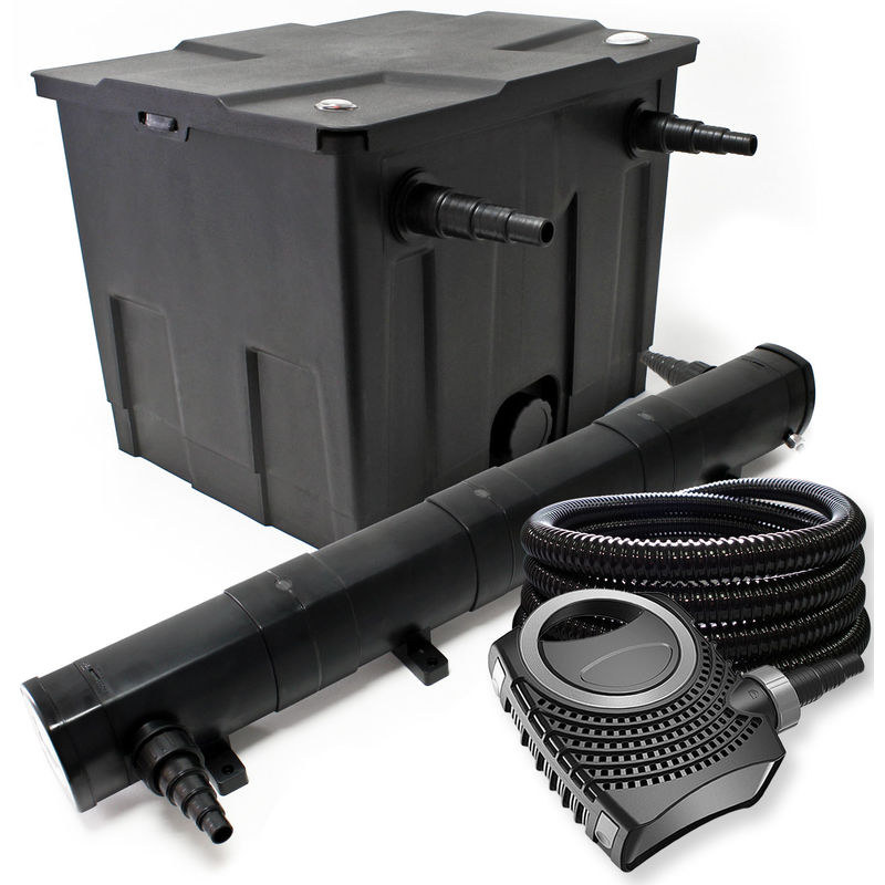 Wiltec - Filtro para estanque Juego de 12.000 l UVC Clarificador con 72 W 80 W bomba manguera Skimmer jardin
Wiltec - Filtro para estanque Juego de 12.000 l UVC Clarificador con 72 W 80 W bomba manguera Skimmer jardin